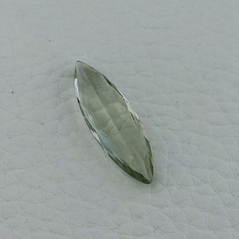 Ametista Verde Prasiolite Taglio Marquise Sfaccettata Fatto a Mano Gemma Sciolte 26X8X6mm 7,65 Carati 1pz
