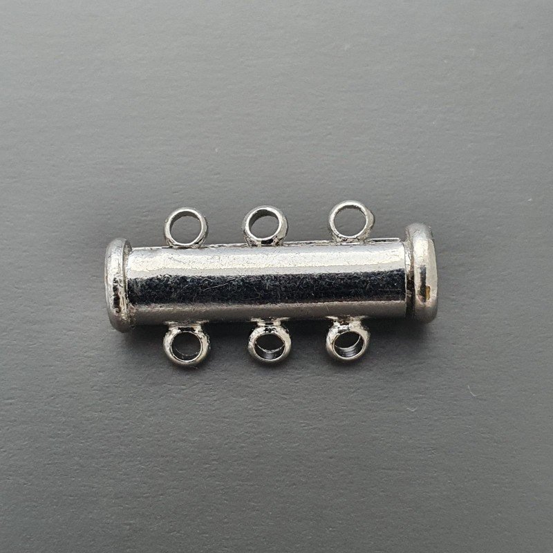 Chiusura A Baionetta In Ottone A 3 Fili Con Calamita-Argentato 1pz