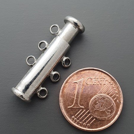 Chiusura A Baionetta In Ottone A 3 Fili Con Calamita-Argentato 1pz