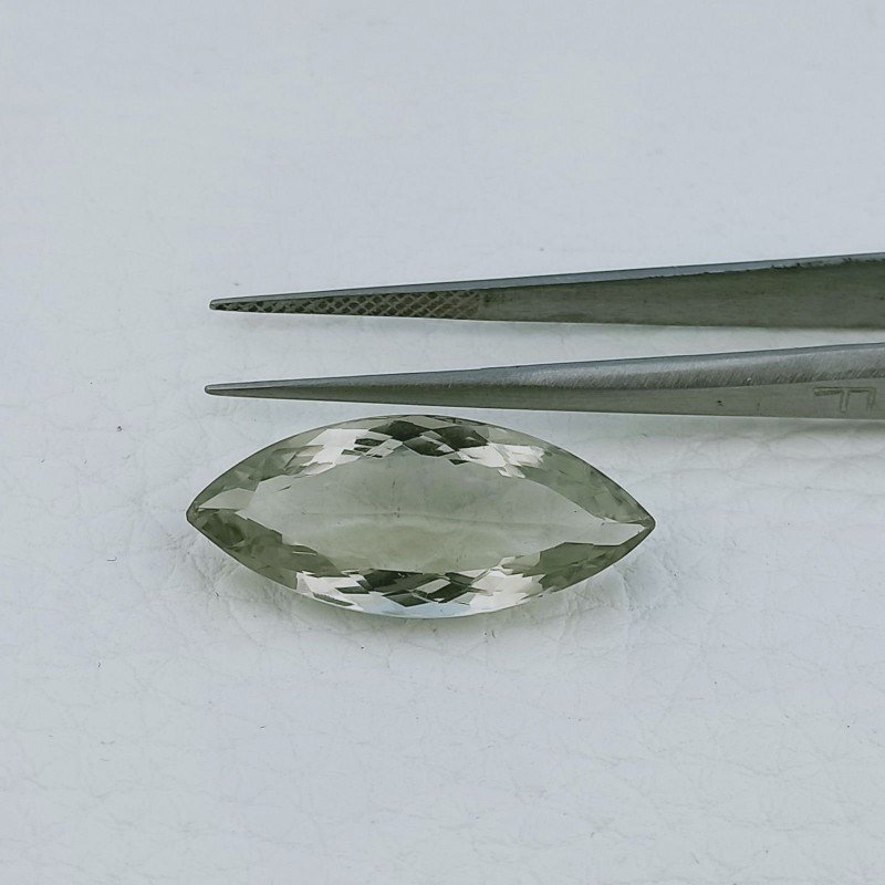 Ametista Verde Prasiolite Taglio Marquise Sfaccettata Fatto a Mano Gemma Sciolte 24X10X7mm 10,80 Carati 1pz