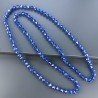 Collana cristallo blu chiaro trasparente rondelle sfac 10 mm annodato 125 cm