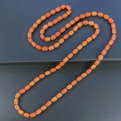 Collana Annodato di Aulite Arancio Forma Rettangolare Fantasia Liscio Foro Passante