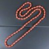 Collana Annodato di Aulite Arancio Forma Ovale Liscio Foro Passante