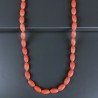 Collana Annodato di Aulite Arancio Forma Ovale Liscio Foro Passante