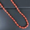 Collana Annodato di Aulite Arancio Forma Ovale Liscio Foro Passante