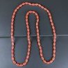 Collana Annodato di Aulite Arancio Forma Ovale Liscio Foro Passante