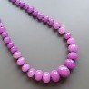 Collana girocollo giada lavanda rondelle sfac graduazione 8-20 mm annodato