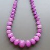 Collana girocollo giada lavanda rondelle sfac graduazione 8-20 mm annodato