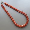 Collana girocollo corniola sferica sfac 12 mm annodato
