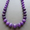 Collana girocollo giada viola rondelle sfac graduazione 8-20 mm annodato