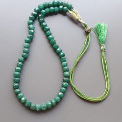 Collana girocollo radice di smeraldo rondelle sfac tinto