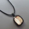 Collana girocollo di filo di cauciu con drusi