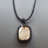 Collana girocollo di filo di cauciu con drusi