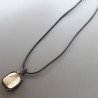 Collana girocollo di filo di cauciu con drusi