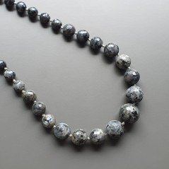 Collana girocollo labradorite sferico sfac graduazione 7-17 mm annodato