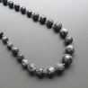 Collana girocollo labradorite sferico sfac graduazione 7-17 mm annodato