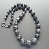 Collana girocollo labradorite sferico sfac graduazione 7-17 mm annodato