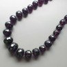 Collana girocollo cristallo ametista rondelle sfac graduazione 10-22 mm annodato