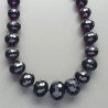 Collana girocollo cristallo ametista rondelle sfac graduazione 10-22 mm annodato