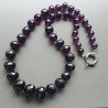 Collana girocollo cristallo ametista rondelle sfac graduazione 10-22 mm annodato