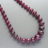 Collana girocollo giada prugna rondelle sfac graduazione 8-20 mm annodato