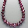Collana girocollo giada prugna rondelle sfac graduazione 8-20 mm annodato