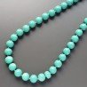 Collana girocollo resina verdeacqua tondo liscio 12 mm annodato