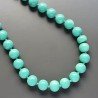 Collana girocollo resina verdeacqua tondo liscio 12 mm annodato
