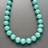 Collana girocollo resina verdeacqua tondo liscio 12 mm annodato