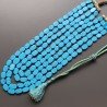 Collana pasta di turchese 4 fili ovale liscio piatto