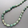 Collana girocollo radice di smeraldo gocce lisce foro verticale