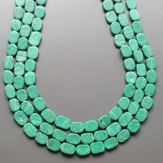 Collana pasta di malakite 3 fili ovale liscio piatto Collana pasta di malakite 3 fili ovale liscio piatto