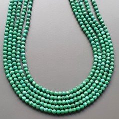 Collana pasta di malakite 5 fili sferico liscio