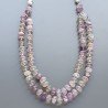 Collane florite rondelle liscio 10 mm annodato con perle di fiume acqua dolce