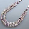 Collane florite rondelle liscio 10 mm annodato con perle di fiume acqua dolce