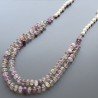 Collane florite rondelle liscio 10 mm annodato con perle di fiume acqua dolce