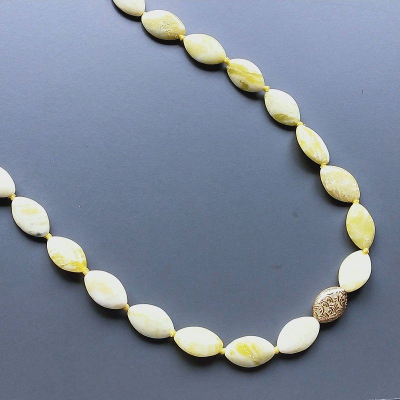 Collana giada limone ovale liscio 12x18 mm annodato