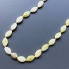 Collana giada limone ovale liscio 12x18 mm annodato