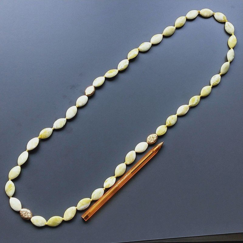 Collana giada limone ovale liscio 12x18 mm annodato