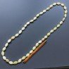 Collana giada limone ovale liscio 12x18 mm annodato