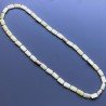 Collana giada limone rettangolare liscio 12x20 con centrale argento indiano dorato annodato