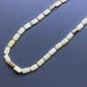 Collana giada limone rettangolare liscio 12x20 con centrale argento indiano dorato annodato