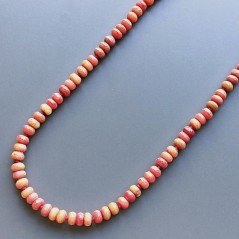 Collana mongolian rodocrocite multicolore rondelle sfac 8 mm annodati