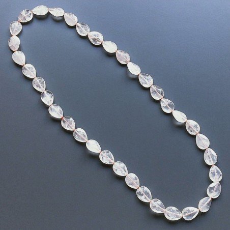 Collana quarzo citrino forme miste satinato lucido annodato