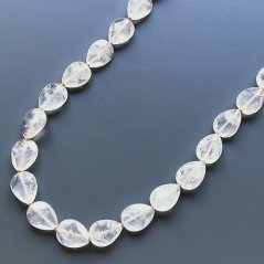 Collana quarzo citrino forme miste satinato lucido annodato