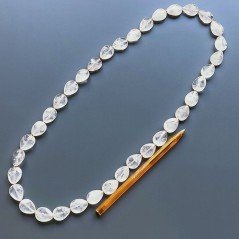 Collana quarzo citrino forme miste satinato lucido annodato