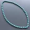 Collana pasta di turchese ovale sfac 10x16 mm annodato