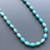 Collana pasta di turchese ovale sfac 10x16 mm annodato