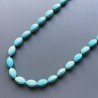 Collana pasta di turchese ovale sfac 10x16 mm annodato