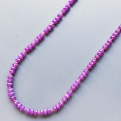 Collana giada viola rondelle sfac 8 mm annodato